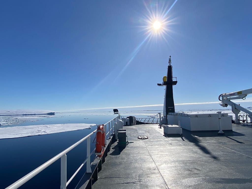 View Off The Bow Of The Ross Sea As We Pass An Iceberg